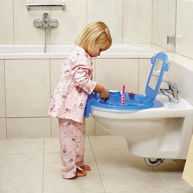 OKBABY Space Children's Wash Basin Helps Your Child Experience Hygiene with Fun - Dimensions 39 x 13 x 40 cm - Grey