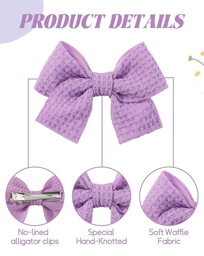 Jollybows 40pcs Baby Hair Clips for Girls Bows 2" Mini Alligator Clip Toddler Pigtail Bow for Fine Hair