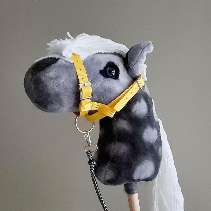 Yellow Hobby Horse Halter | Tacks for Stick Horse | Hobbyhorse Accessory