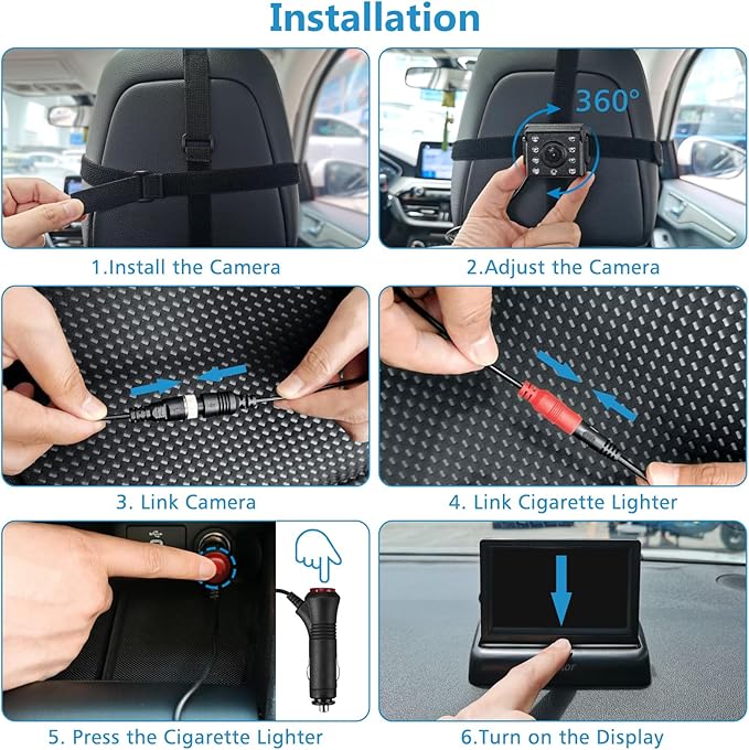 Accmor Baby Car Mirror for Back Seat Rear Facing, Night Vision Function Safety Car Seat Camera Monitored Mirror