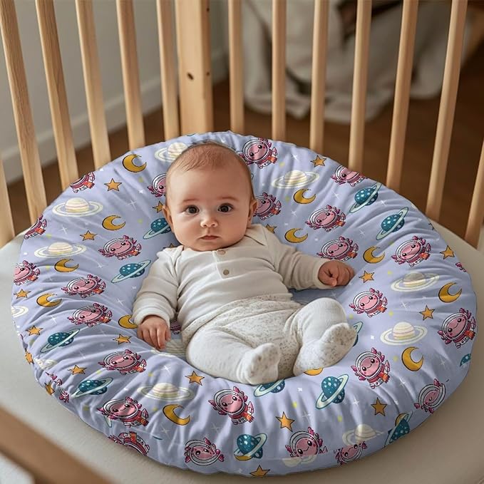Newborn Lounger Cover, Salamander Print Soft Comfortable Baby Lounger Cover Removable Baby Lounger Slipover Snug Elastic Infant Lounger Cover for Most Babies