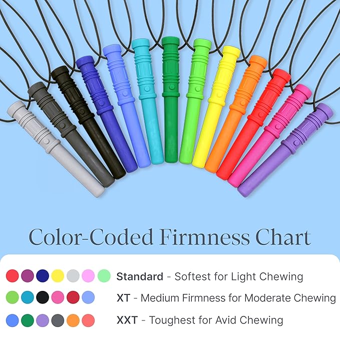 ARK Bite Saber, Chew Necklaces for Sensory Kids and Adults, Oral Fidget for Autism, ADHD, SPD, Anxiety, Medical-Grade Sensory Chew Necklace, Standard, Softest, Magenta