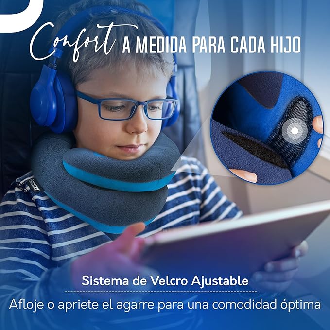 BCOZZY Kids Travel Neck Pillow 2-Pack – Small Pink & Small Navy – Patented Head, Neck & Chin Support – Car Seat, Airplane & Road Trip Sleep Comfort