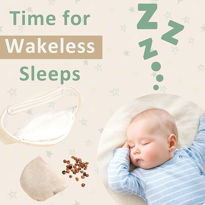 Baby Colic Gas and Upset Stomach Relief for Newborns-100% Cherry Seed-Heated Tummy Wrap-Colic Baby Swaddling Belt for Natural Relief–Soothing and Calming (Beige)