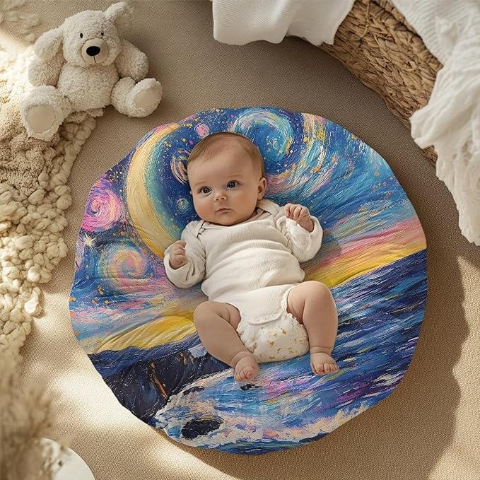 Newborn Lounger Cover, Moon Reusable Newborn Lounger Cover Comfortable Baby Lounger Covers Soft Newborn Lounger Cover for Baby Boys and Girls