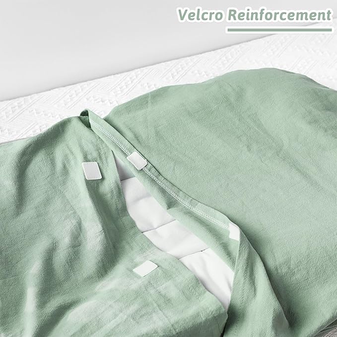 SWESEN Baby Lounger Cover, Breathable Newborn Lounger Cover, Cotton Linen Lounger Slipcover for Baby Girls and Boys, Cover Only, Green