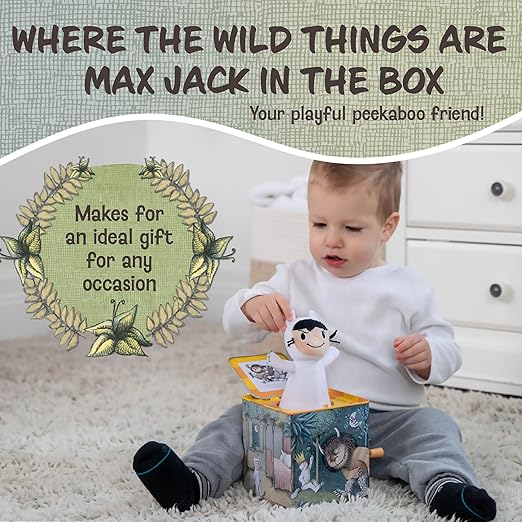 Kids Preferred Where The Wild Things are Max Jack-in-The-Box - Musical Toy for Babies, 6.5"