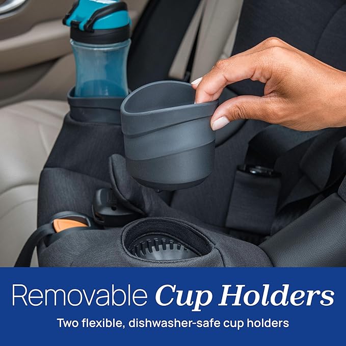 Chicco Fit360 ClearTex Rotating Convertible Car Seat with 360 Degree Rotation for Rear-Facing and Forward-Facing Usage, LeverLock Self-Tensioning Lock System | Slate/Grey