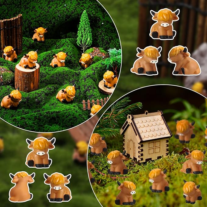 50 Pcs Highland Cow Rubber Duck Squeak and Floating Highland Cow Bath Toys for Spring Summer Shower Birthday Party