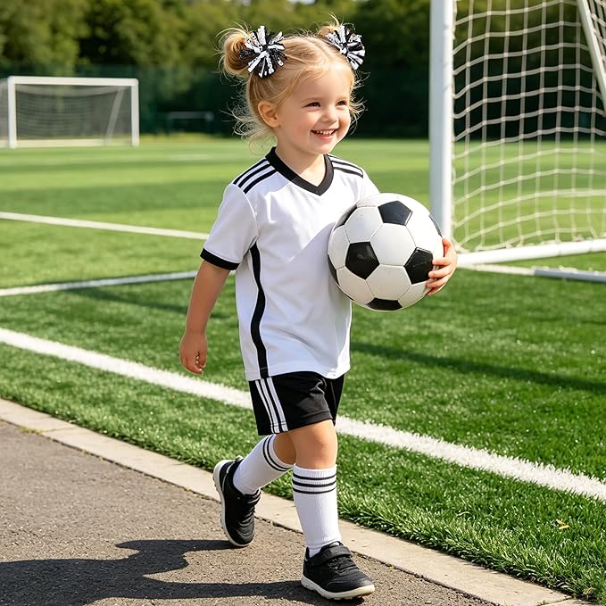 2026 Soccer Hair Bow Clips Soccer Ball Hair Accessories for Kids Girls Player School Team Football Party Accessories 4pcs