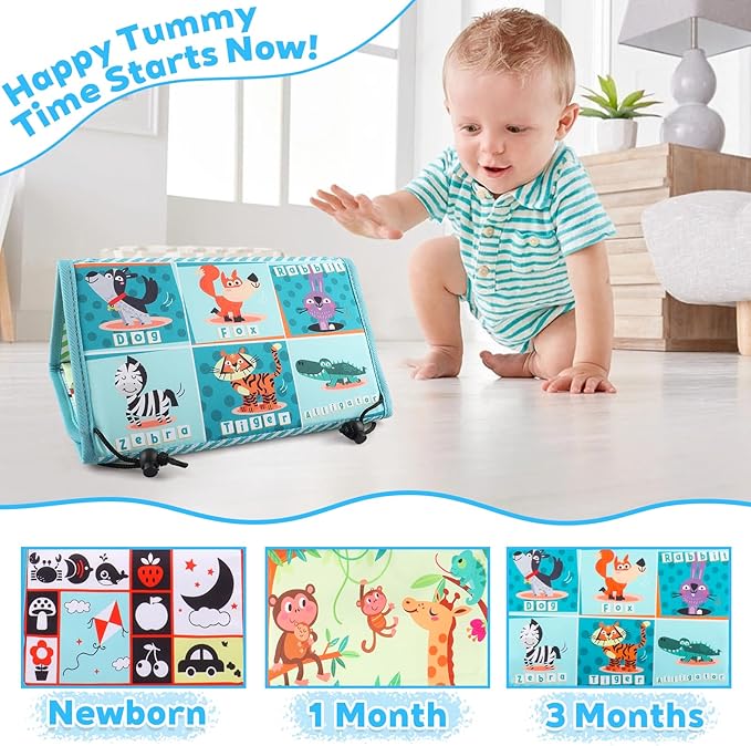 Baby Toys 0-6 Months - Tummy Time Baby Mirror Infant Toys - High Contrast Baby Toy for Newborn - Montessori Sensory Toy 0 2 3 4 5 6-12 Months Boy Girl Shower Gifts
