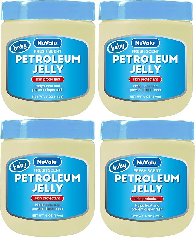 Petroleum Jelly, 6 oz, Pack of 4 (Fresh Scent Baby Blue)
