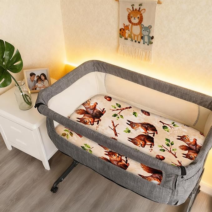 Ultra-Soft 2-Pack Stretchy Bassinet Sheets - Universal Fit for Halo Bassinest, Graco, Chicco & Most Bassinets (Rectangle/Oval/Hourglass) | Safe Snug Fit for Girls & Boys, Unisex Cradle Mattress Covers