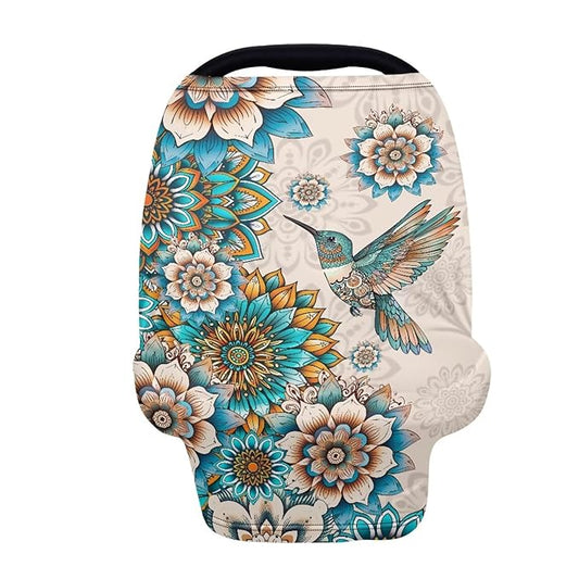 AFPANQZ Boho Floral Nursing Cover Breastfeeding Scarf Baby Dragonfly Car Seat Covers Infant Stroller Cover Canopy for Girls Boys Baby Baby Car Seat Canopy Breathable Nursing Cover