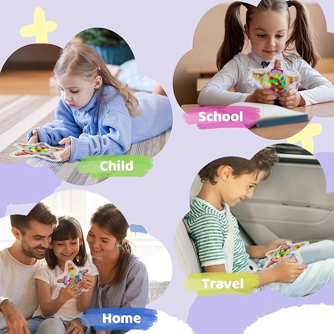 Color Sorting Sensory Toys for Toddlers, Color Matching Fidget Toys for Calming, Preschool Learning Montessori Toy Travel Fine Motor Skills Game for Kids Boys Girls Ages 3-5