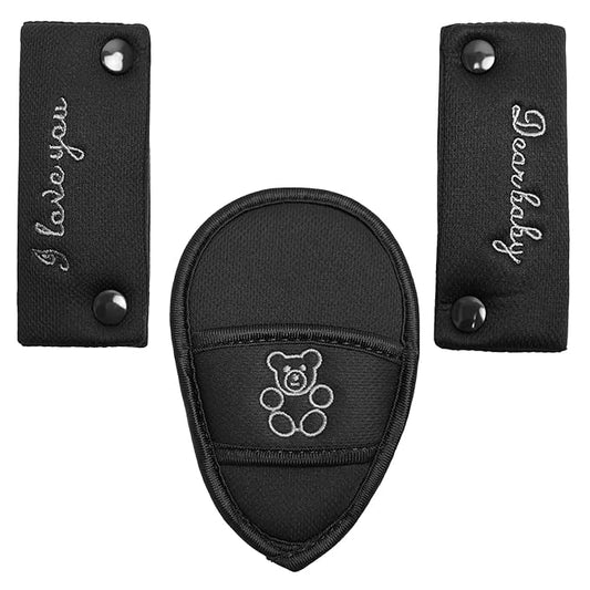 Shoulder Crotch Pad Set Compatible with Infant Seat Stroller High Chair, Harness & Strap Comfort Cushion (Small Size)