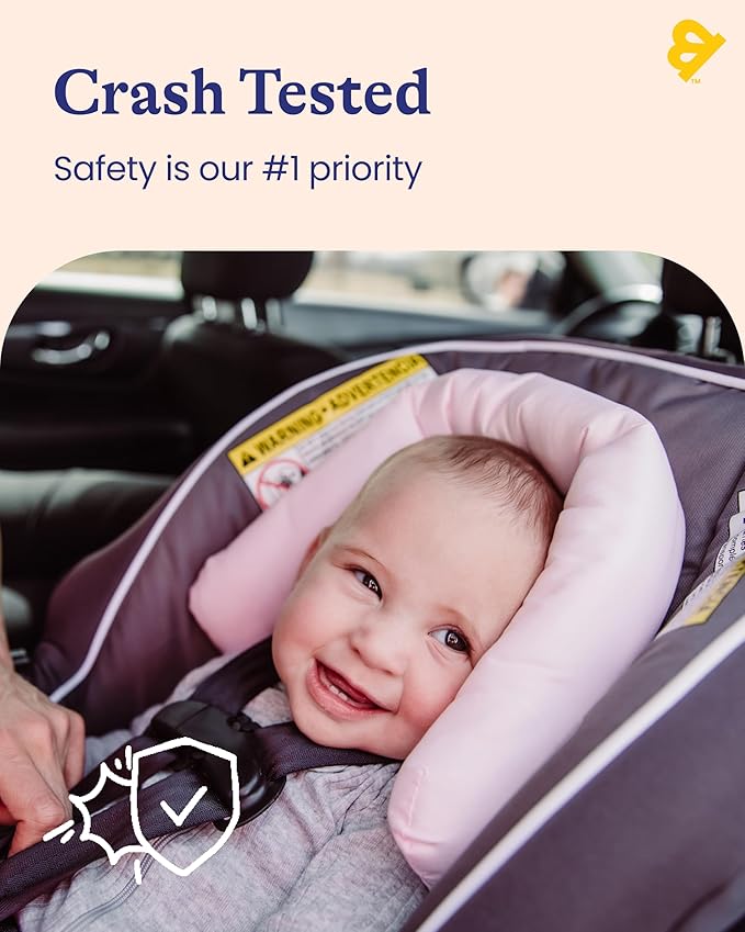 GoldBug Baby & Toddler 2-in-1 Car Seat Head Support - Pink
