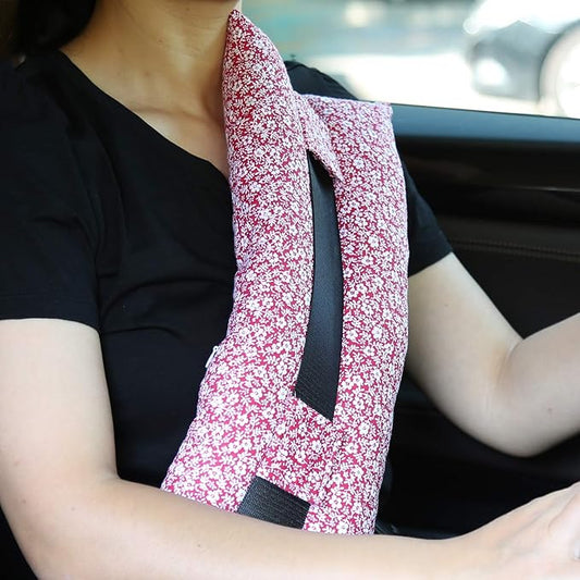 rainbowstar Seatbelt Pillows for Post-Surgery Comfort Mastectomy Breast Cancer Port Pacemaker Heart Surgery C-Section Recovery Support Cushion Pad Patient Care Car Travel Pillow (Tiny Flower)