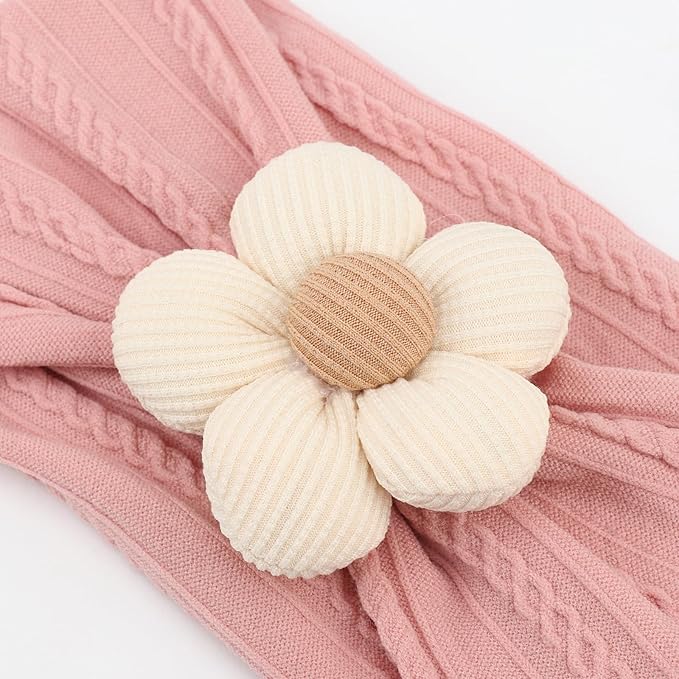 DRESHOW BQUBO Baby Nylon Headbands Flower Hairbands Soft Headband for Baby Girls Newborn Infant Toddlers Hair Accessories