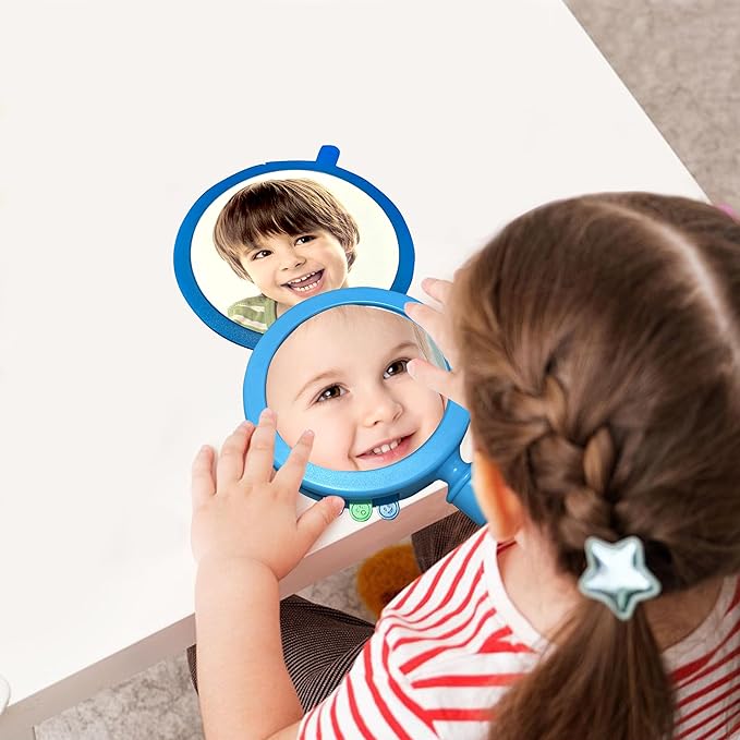 Emotion kids Mirror - Social Emotional Learning Activities & Autism Toys for Toddlers - Sensory Toys for Kids with Autism - Autism Sensory Products for Calm Down Corner - Therapy Games for Kids