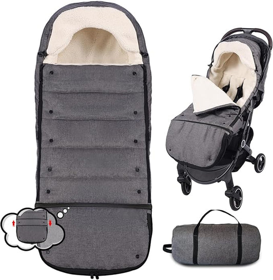 Baby Stroller Footmuff Winter - Universal, Expandable, Warm Infant/Toddler Cover, Cold-Weather Buggy Warmer, Stroller Bunting/Sleeping Bag, Waterproof Winter Cover, Stroller Accessories