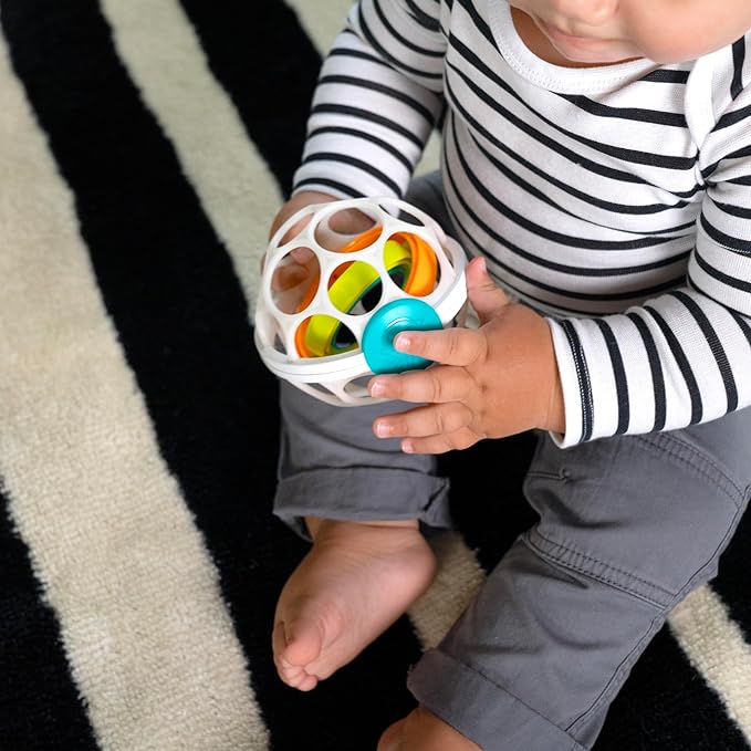 Baby Einstein Grip & Spin Oball Easy Grasp Rattle Toy, BPA Free, 0+ Months