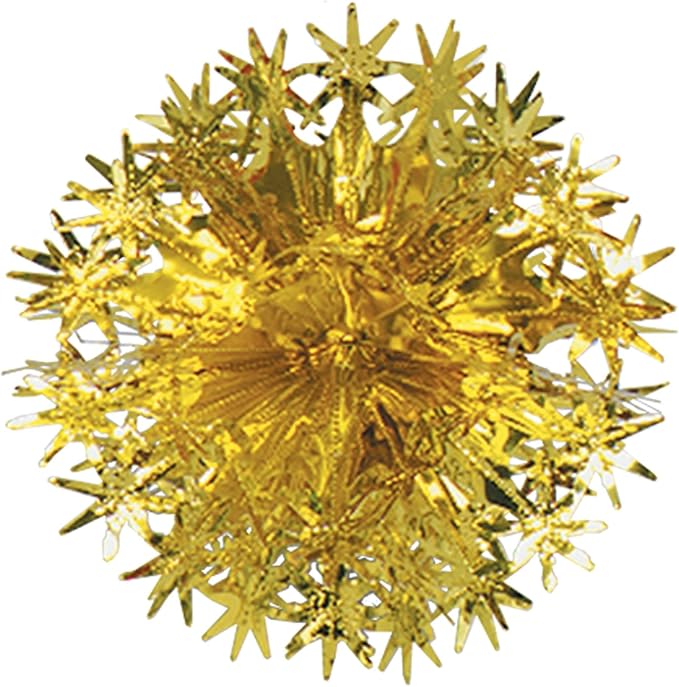 Star Ball (gold) Party Accessory (1 count) (1/Pkg)
