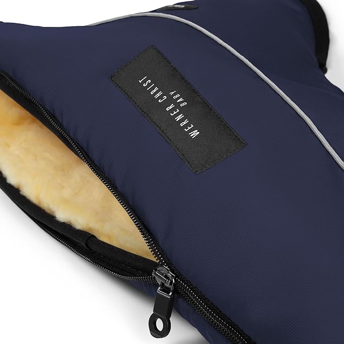 Werner Christ Baby Stroller muff Made of Sheepskin - MOFFY Luxe is The Ideal Hand Warmer for Buggies Made of Medical Fur, Easy to use