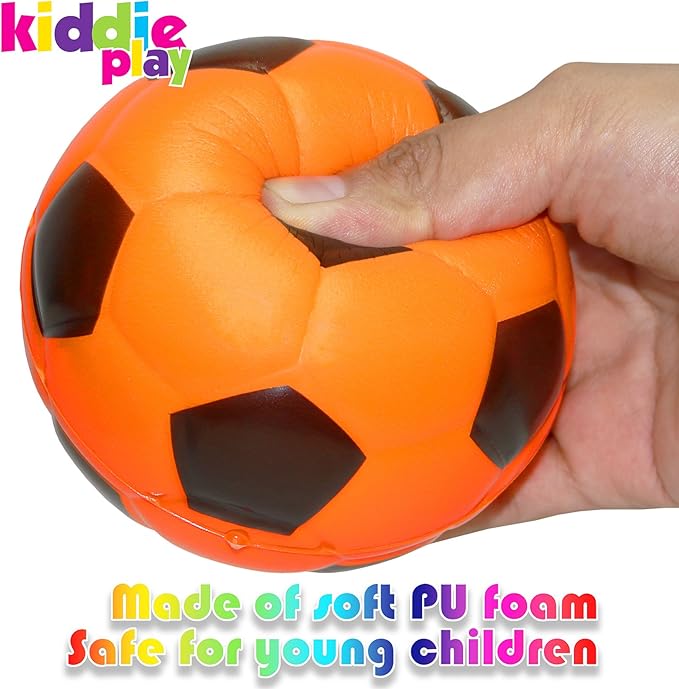 Kiddie Play Set of 4 Balls for Toddlers 4" Soft Soccer Ball for Kids