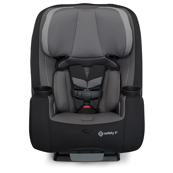 Safety 1st TriMate 3-in-1 Convertible Car Seat, Slim Fit, Infant to Big Kid Car Seat, Easy-Install Harness, Machine-Washable Cover, Dishwasher-Safe Cup Holders, 5-100 lbs, Sharkskin