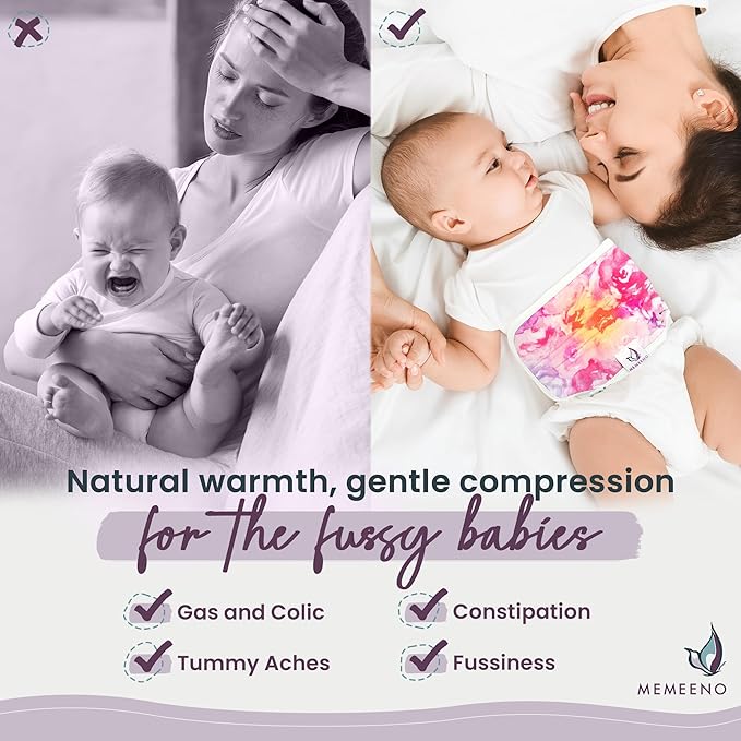 Colic & Gas Relief Baby Belly Band - Bouquet