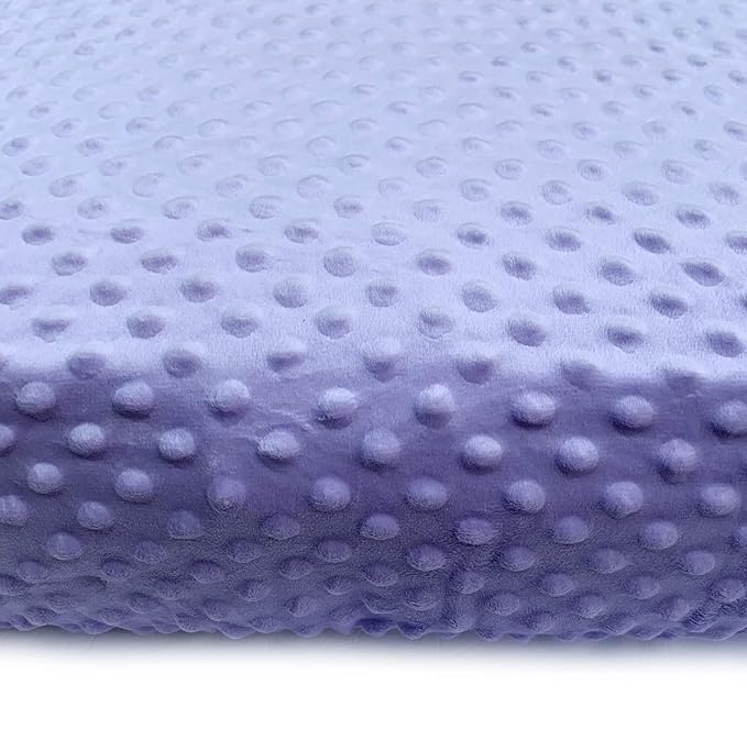 KiddyKloud Mini Fitted Sheet for Mini Crib, Pack n Play Playard Sheet 38 x 24.5 x 5 Inches | Minky Fabric (Lavender)