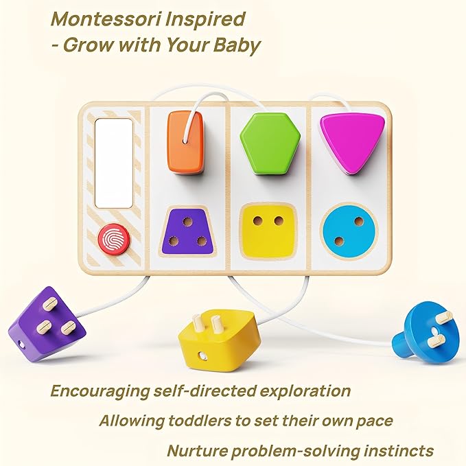 Montessori Toys for 1 Year Old, Baby Busy Board for Travel, Toddler Gifts