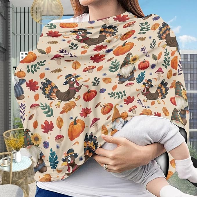 AFPANQZ Rooster Baby Car Seat Canopy Nursing Cover Breastfeeding Scarf Shopping Cart Covers Stroller Sunshade High Chair Cover Car Seat Covers Girls Breathable