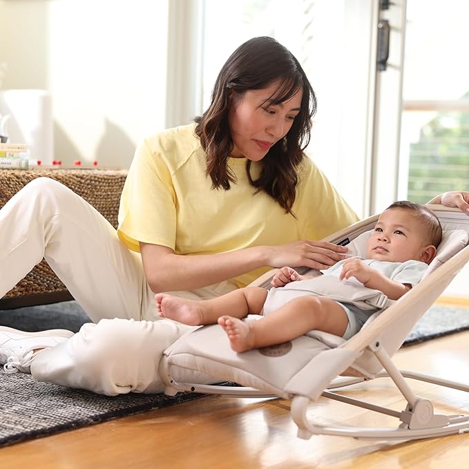 Maxi-Cosi Kori 2-in-1 Baby Bouncer Seat for Infants, Baby Rocker Chair, Portable Baby Bouncer, Classic Graphite