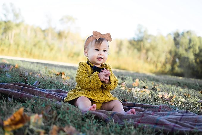 Baby-Girls Floral-Bows-Headband Baby-Turban-Knotted-Elastic-Soft-Headwrap for Newborn-Infant-Toddler Hair-Accessories