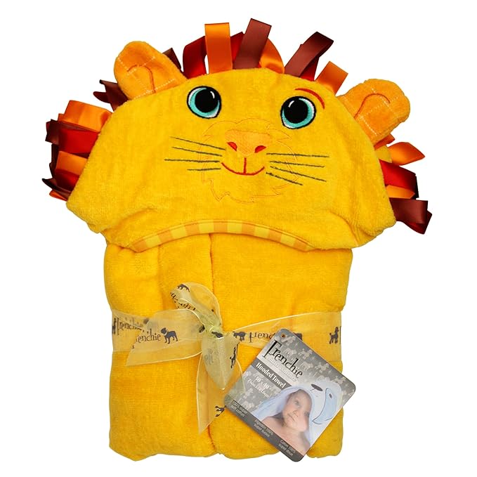 Hood in The Middle 40 x 30 inch Velour Hooded Towel, Lion, Frenchie Mini Couture