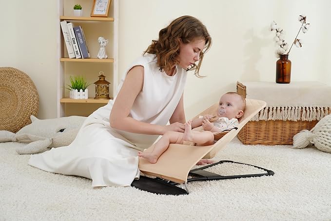 Fabric seat for Bouncer Belltop Compatible with BabyBjörn Bouncer: Soft & Bliss. Cover for Baby Bouncer (seat): Hypoallergenic & Breathable. Seat for Baby Swing: Ergonomic (Beige)