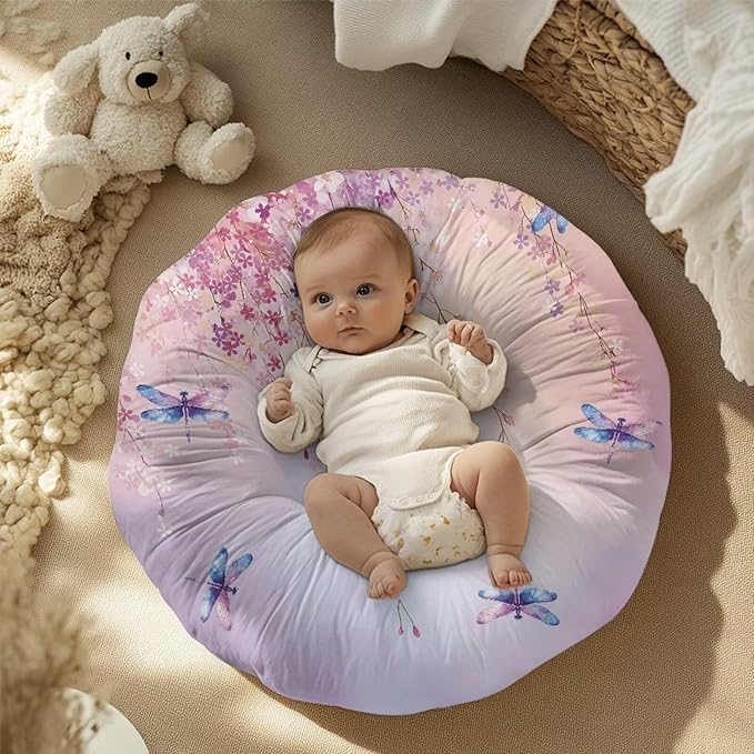 Newborn Lounger Cover, Dragonfly Removable Soft Baby Lounger Cover Waterproof Stretch Infant Lounger Cover for Most Girls Boys