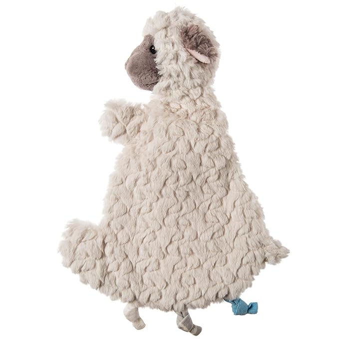 Mary Meyer Putty Lovey Snuggy Nuggles Soothing Baby Security Blanket with Teething Ring, 13-Inches, Lamb