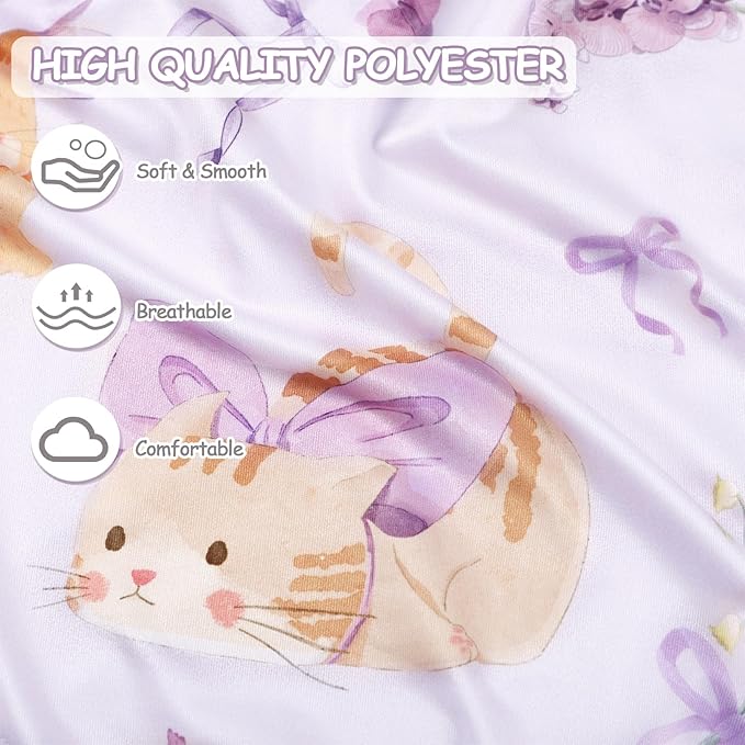 Newborn Lounger Cover Baby Girls Boys, Ultra Soft Comfortable Flower Infant Lounger Pillow Slipcover, Easy Removal and Machine Washable, 1 Cover Only (Cute Cat)