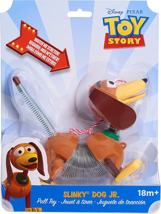 Disney and Pixar Toy Story Slinky Dog Jr Pull Toy, Toys for 3 Year Old Girls and Boys, Kids Toys for Ages 18 Month by Just Play
