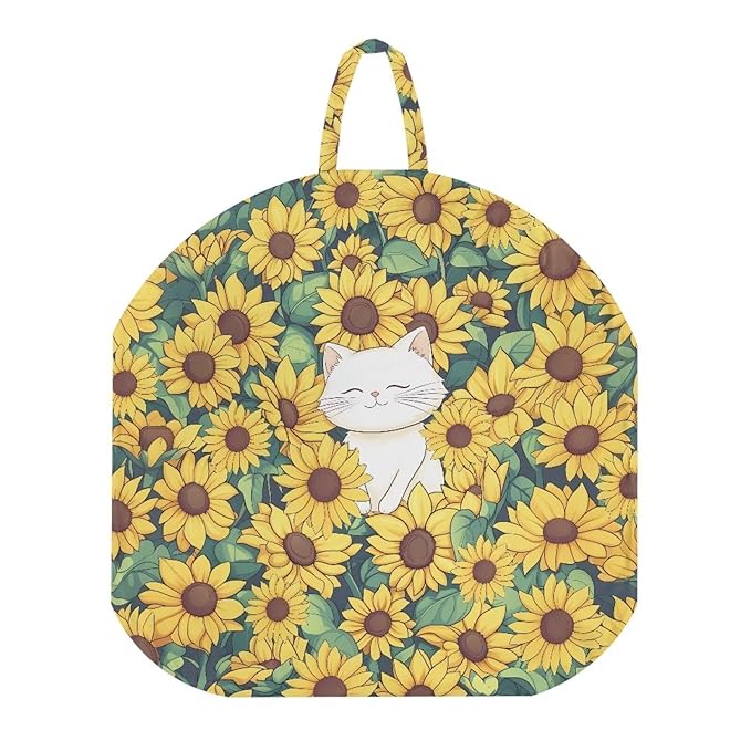 Sunflower and Cat Baby Lounger Cover Lounger Cover for Boys Girls Comfy Fit Infant Lounger for Baby, Infant Removable Slipcover Breathable and Washable