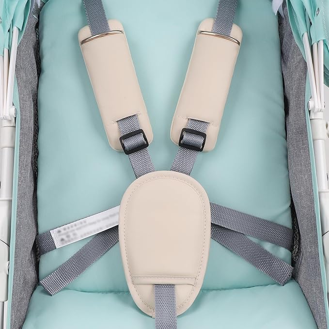 Accmor Car Seat Strap Pads Set for Baby Toddler Kids, Car Seat Strap Covers with Hip Support, Super Soft Seat Belt Covers Fits for All Car Seats, Pushchair, High Chair, Stroller