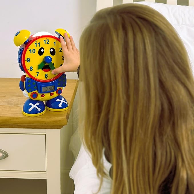 The Learning Journey Telly The Teaching Time Clock, Electronic Analog & Digital Time Telling Aid with Two Quiz Modes & Night Light,Multi