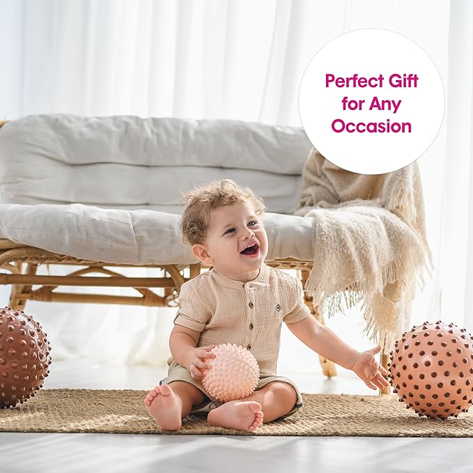 Edushape The Original Sensory Ball for Baby - 7" Baby Ball that Helps Enhance Gross Motor Skills for Kids Aged 6 Months & Up - Vibrant, Colorful and Unique Toddler Ball