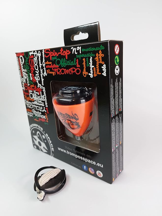 trompos space - Saturn XT Roller Gerardo Montero and Javi De María Peonza, from 3 Years, Includes Rope, top and Bag Holder, Orange, Medium (SXRNJCU)