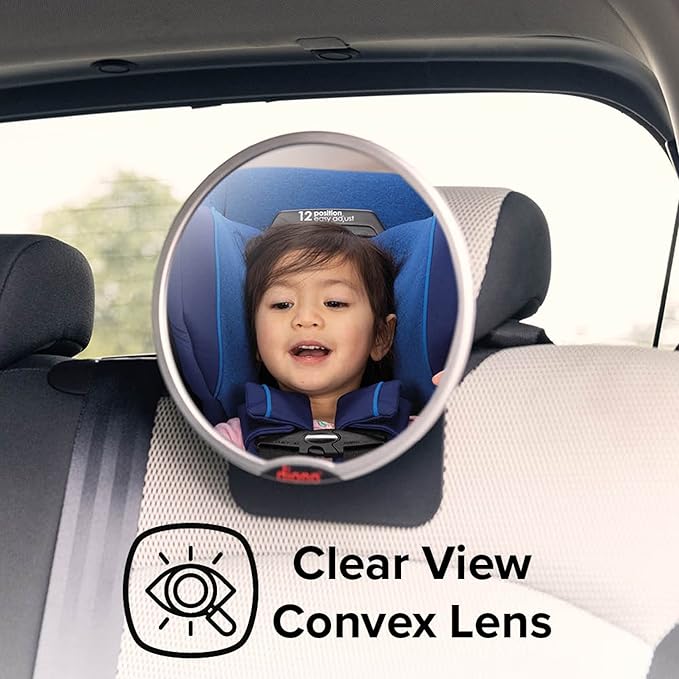 Diono Baby Car Mirror 4 Pack, Safety Mirror for Rear Facing Infant, Adjustable with Wide Crystal Clear View