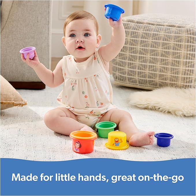 Ms. Rachel Official Rainbow Stacking Cups 7-Pack, Educational Toys & Toddler Toys for Girls & Boys Ages 6 Months to 2+ Years
