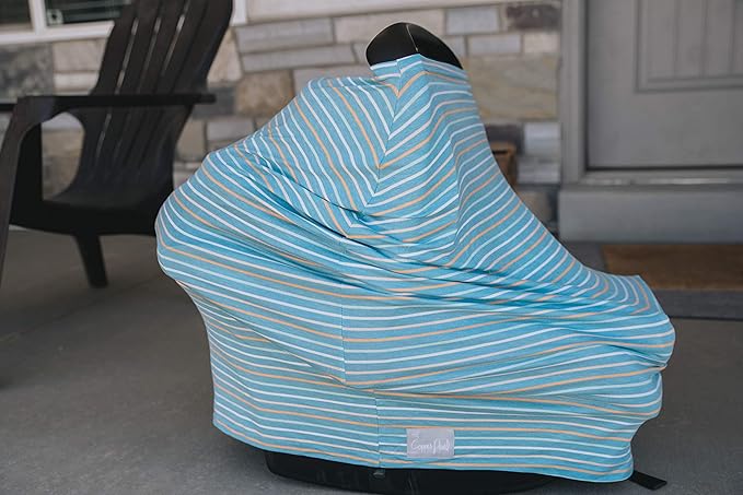 Copper Pearl Multi-Use Cover: Car Seat Covers, Nursing Cover, and Stroller Cover for Sun - Stretchy Fabric, All-Season Use, Stylish Designs, Easy Access for Moms - Milo
